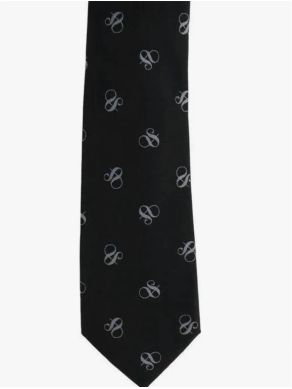 Scotch & Soda Men's Repeating Logo Tie Black and Gray NWT